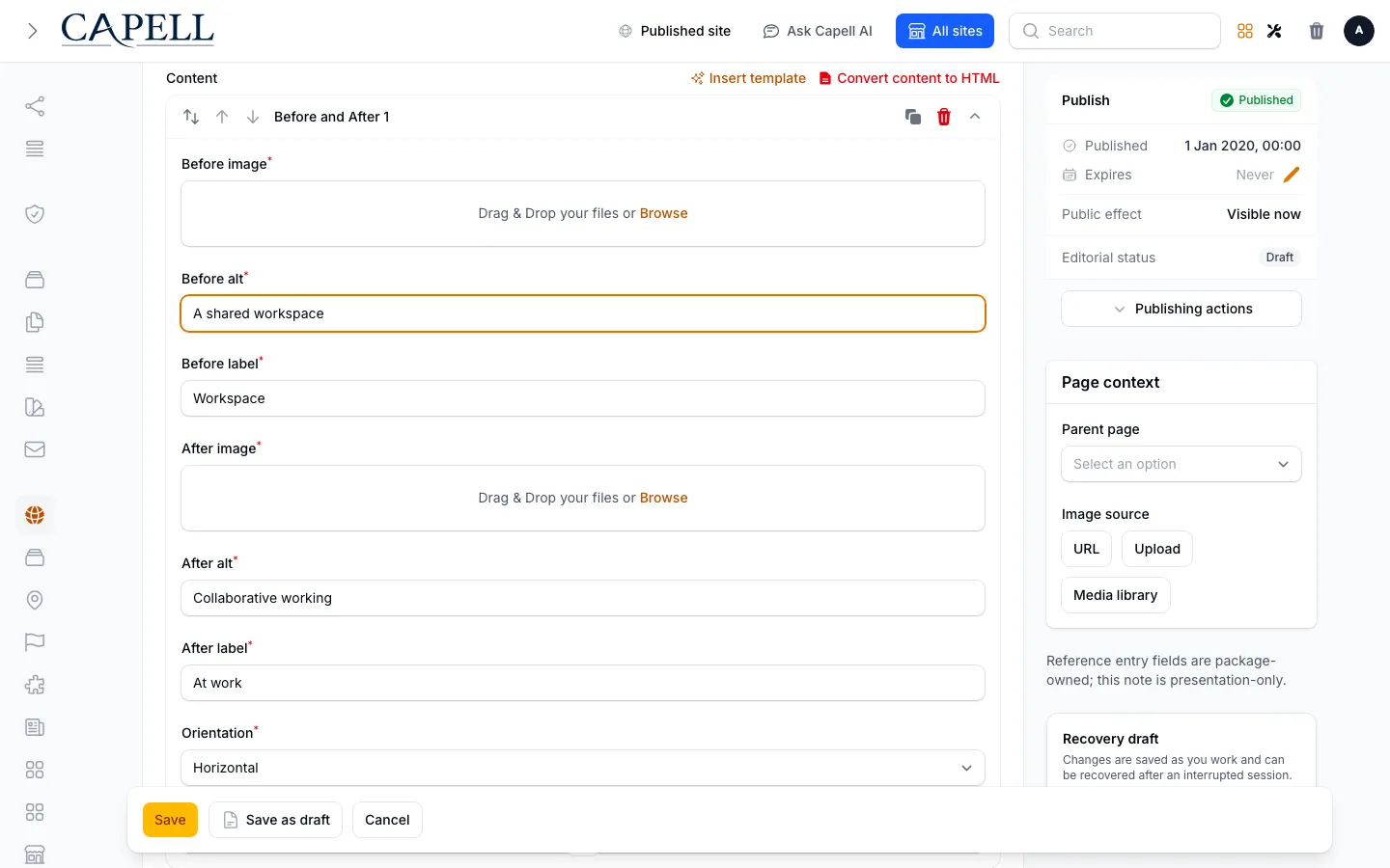 Before + After fields in Layout Builder
