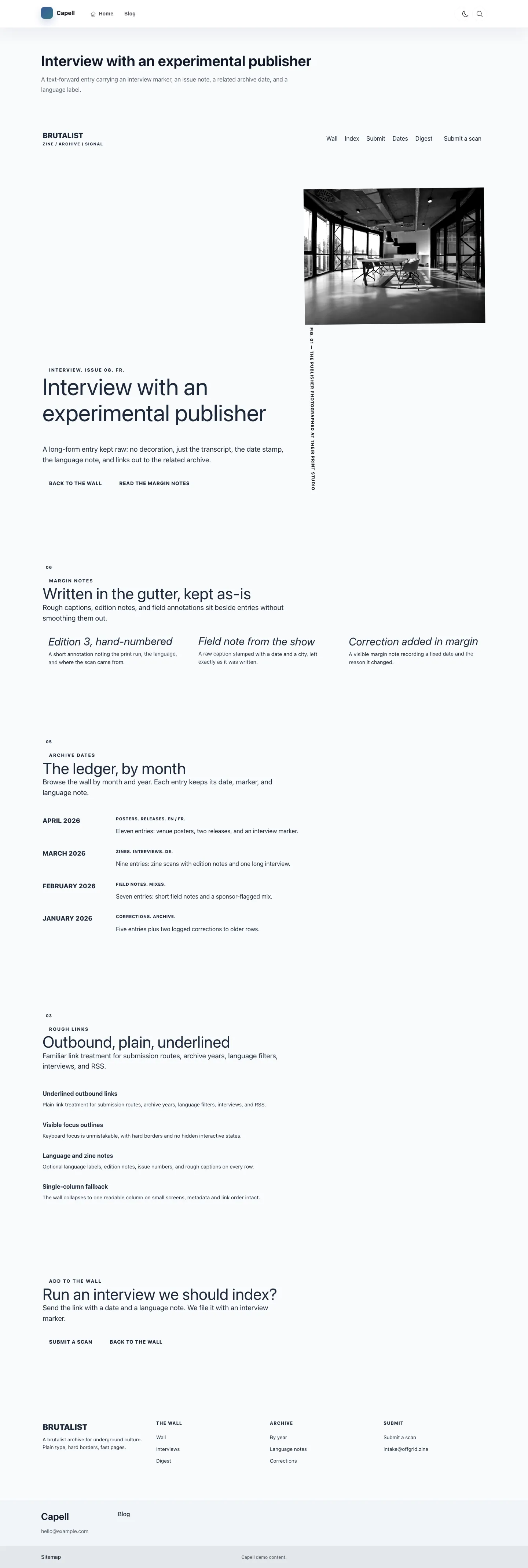 Brutalist Landing page