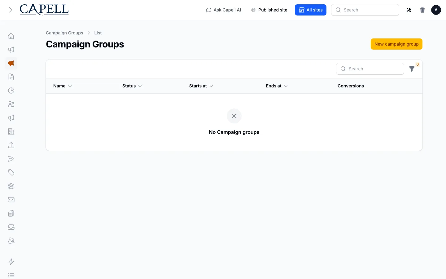 Campaign groups index