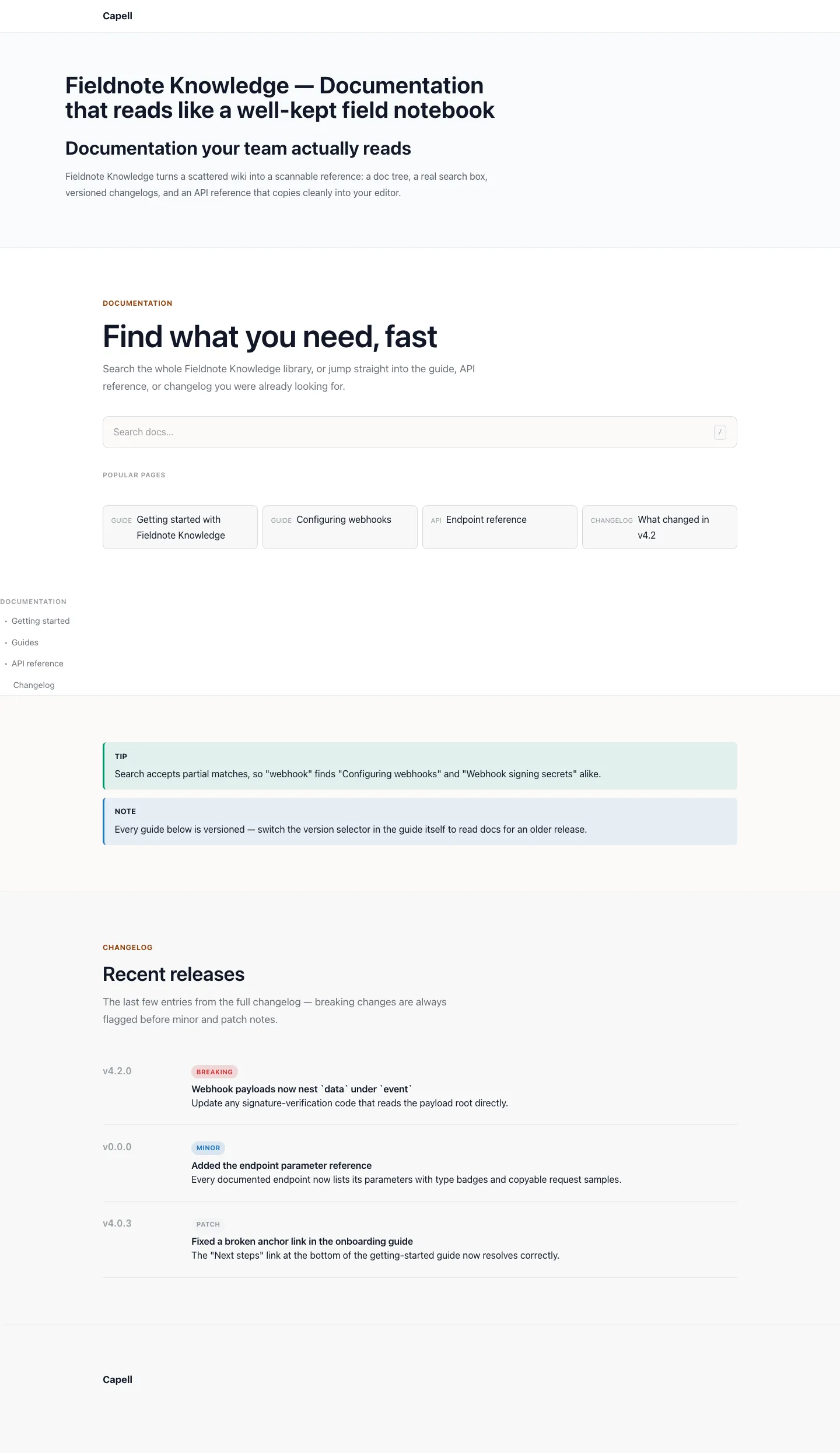 Knowledge Homepage