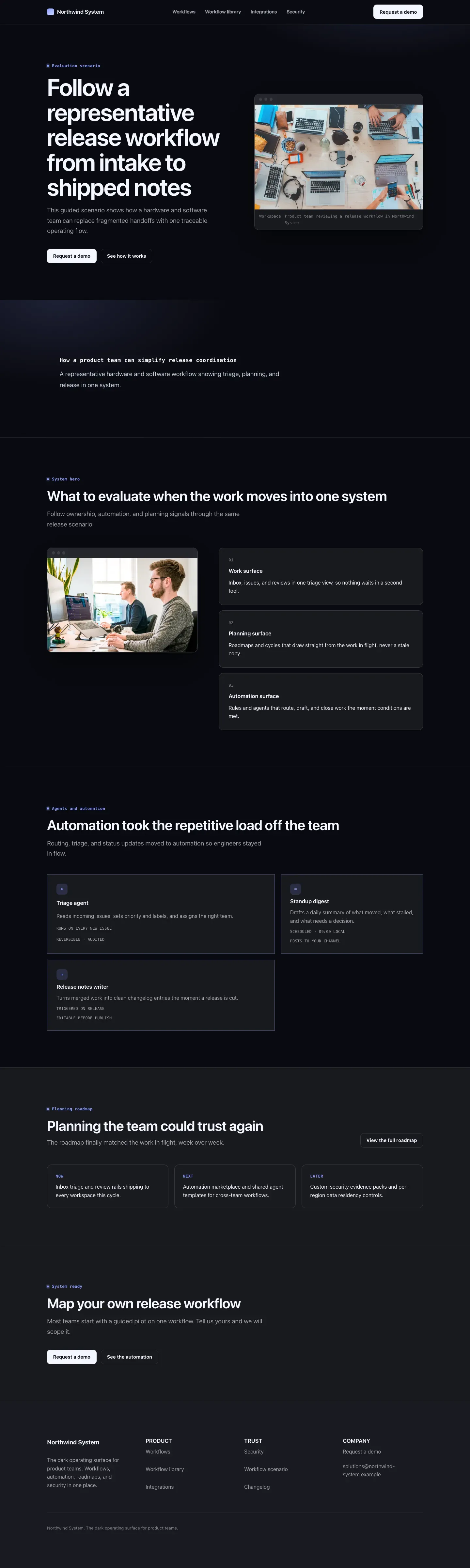 Platform Landing page