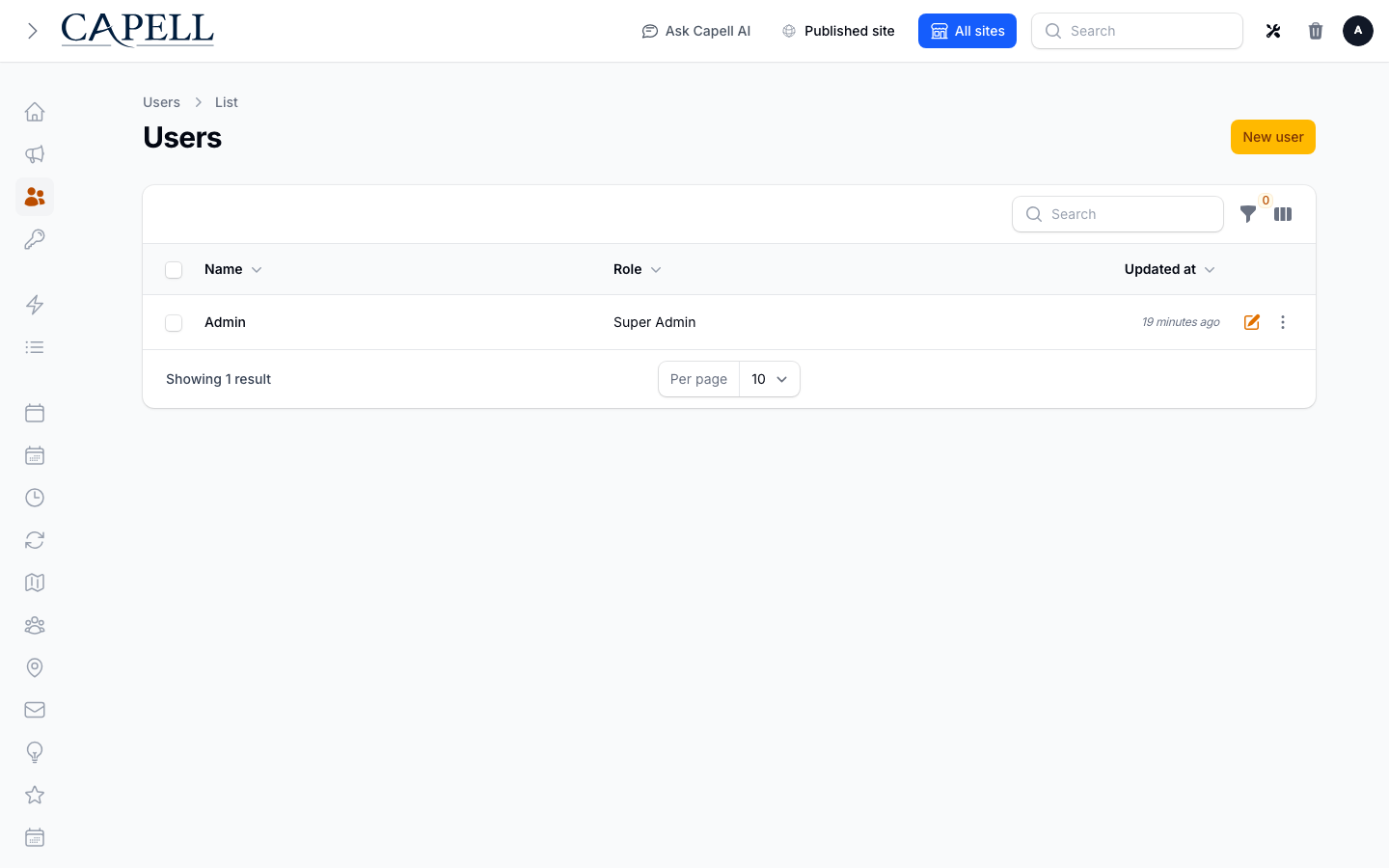 An administrator reviews password status columns, filters users by policy state, and triggers require-password-change actions.