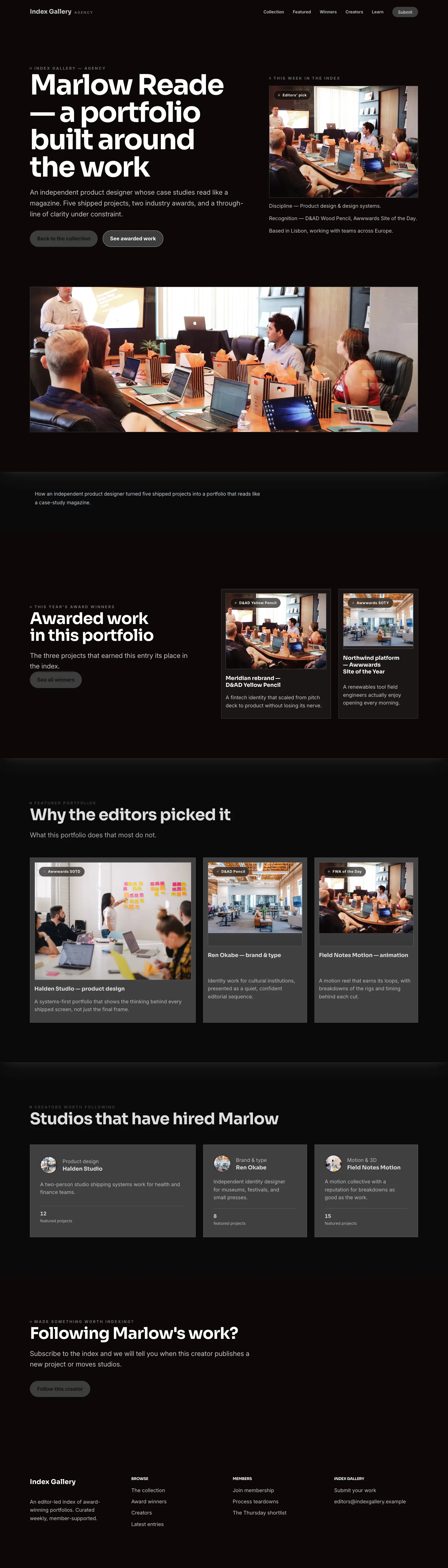 Agency Landing page