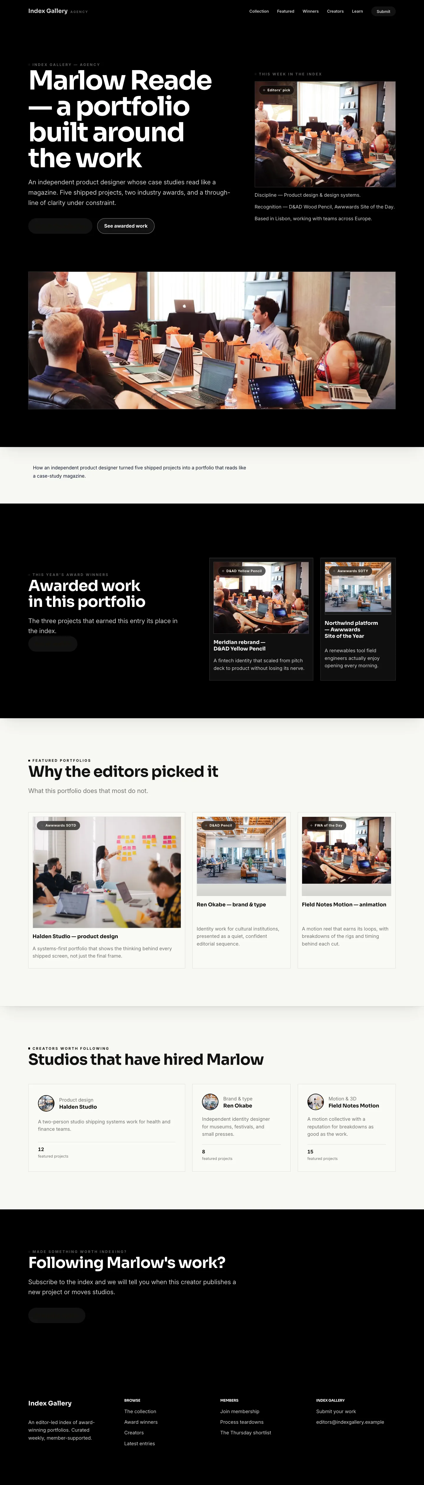 Agency Landing page