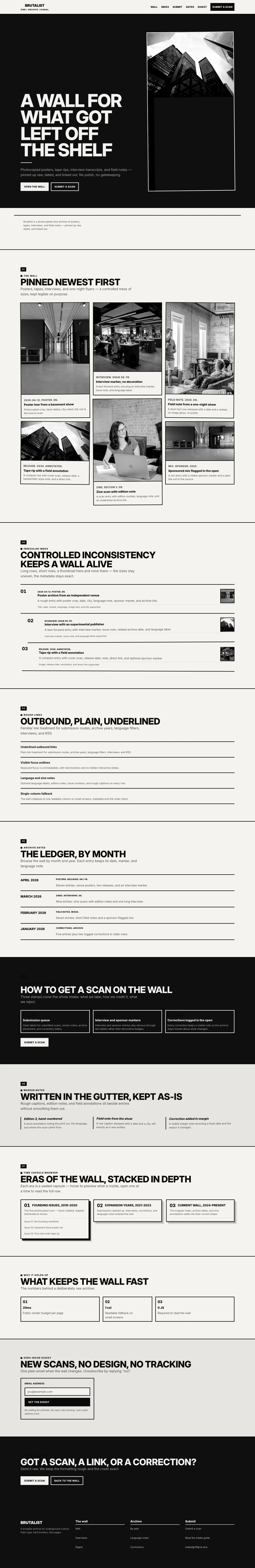 Brutalist Homepage