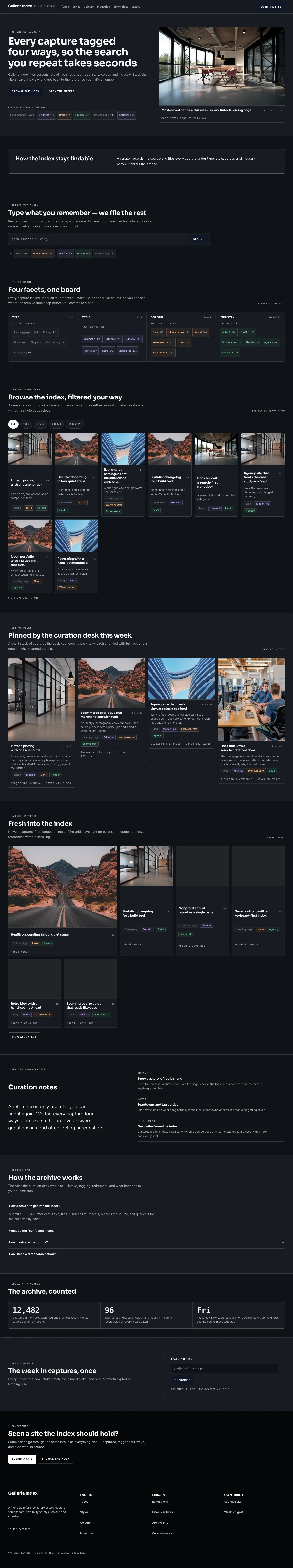 Catalogue Homepage