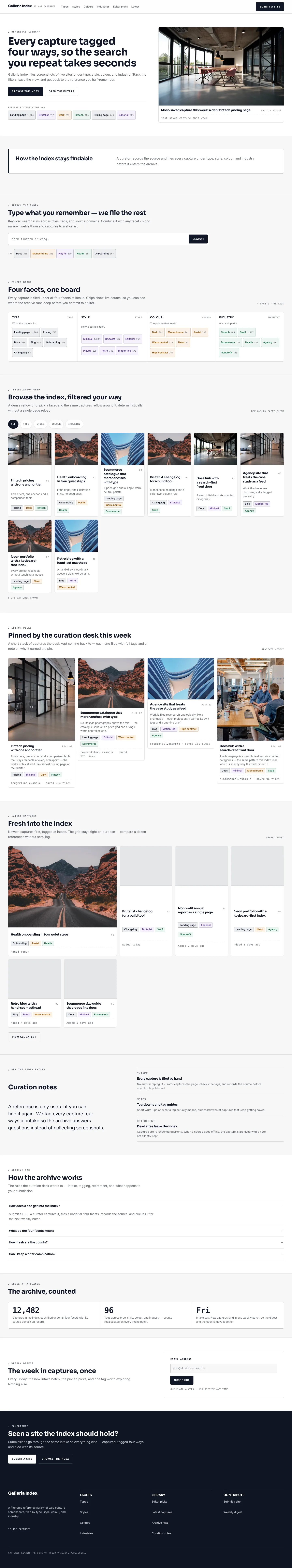 Catalogue Homepage