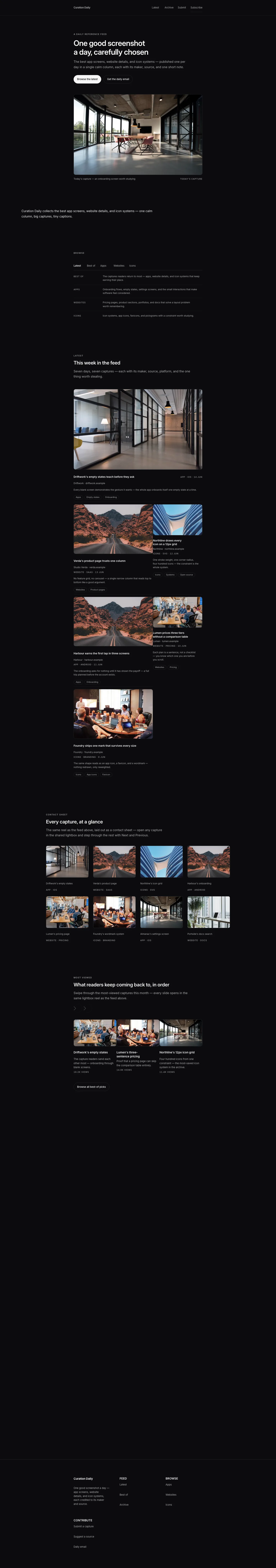 Curated Homepage
