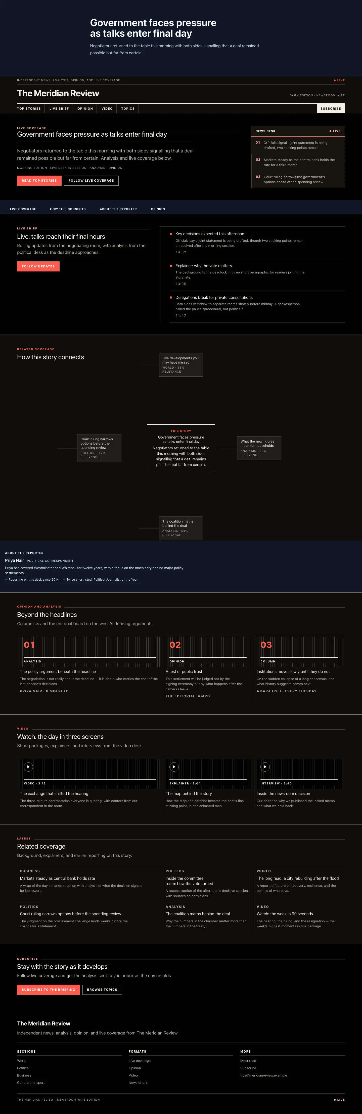 Editorial Landing page