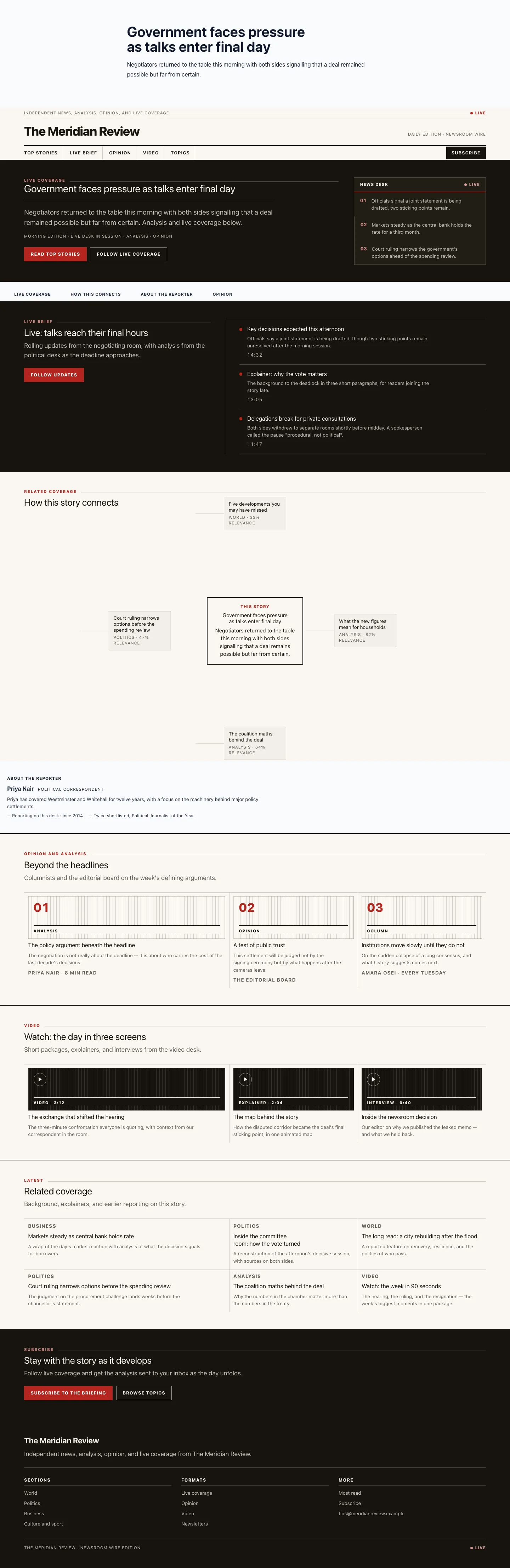 Editorial Landing page