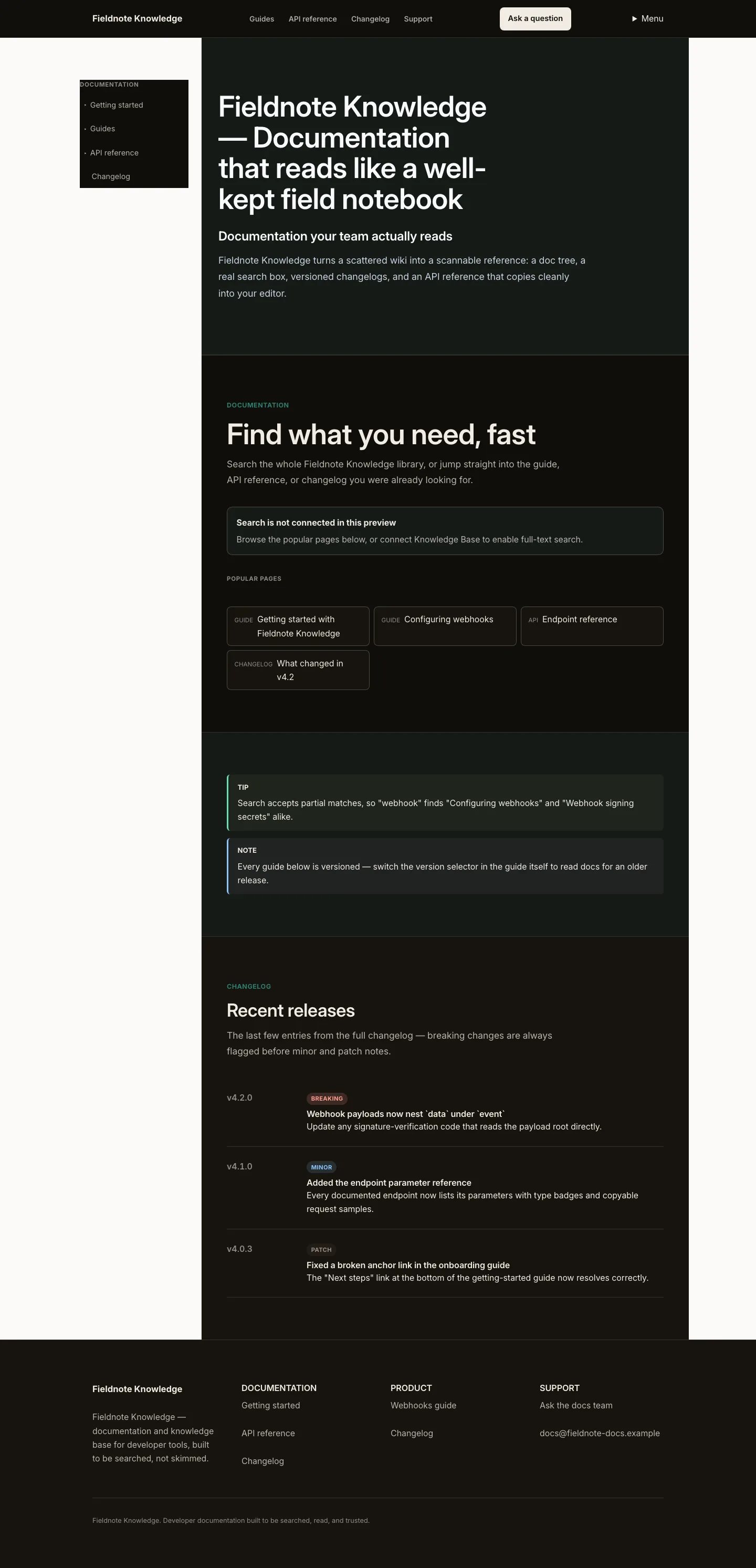 Knowledge Homepage