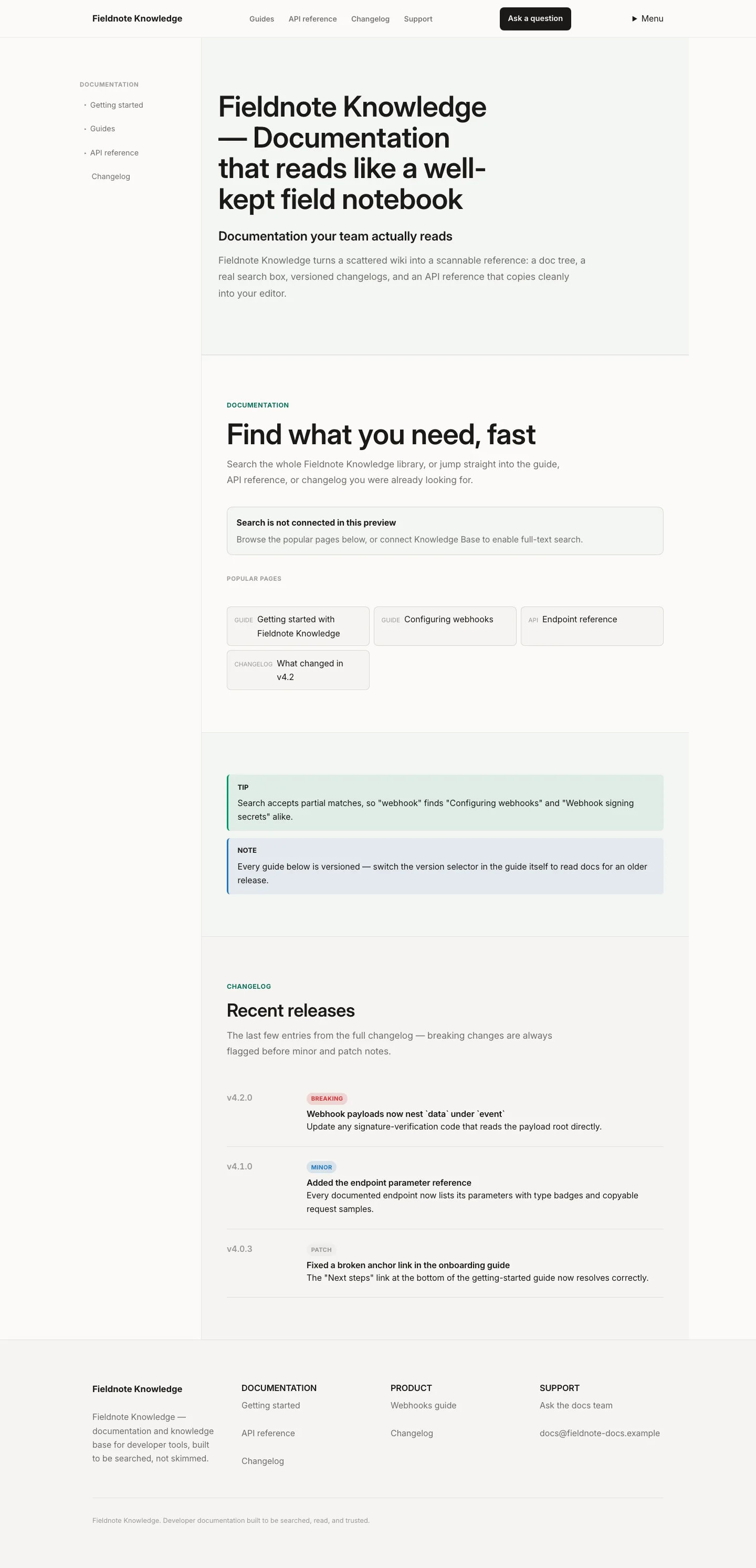 Knowledge Homepage