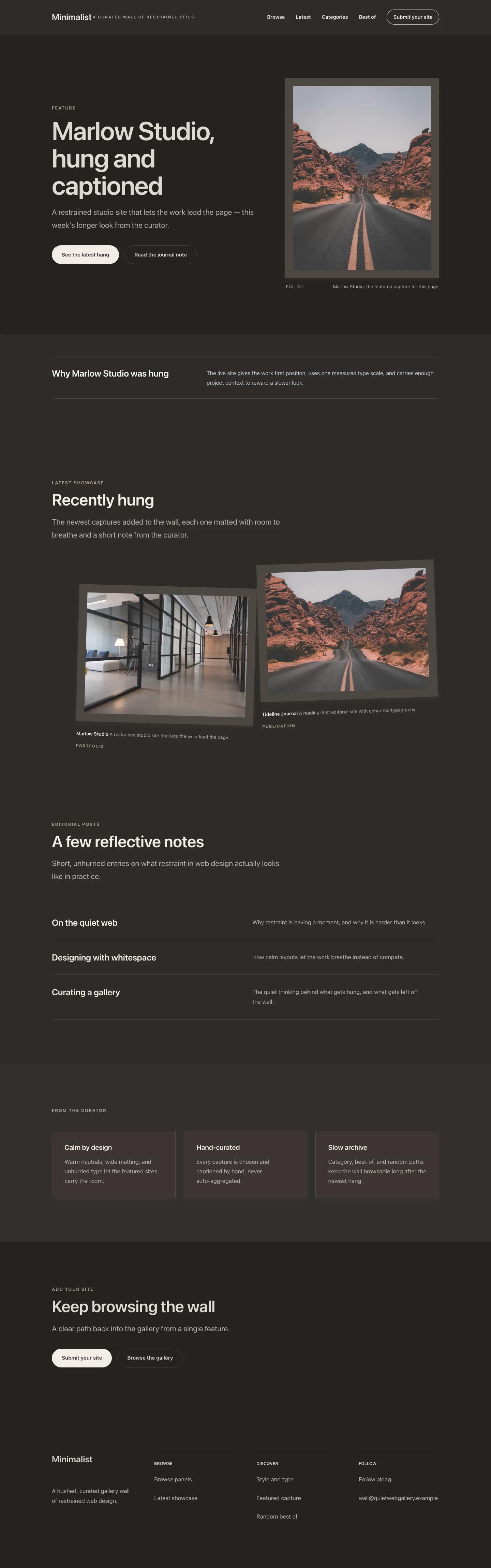 Minimalist Landing page