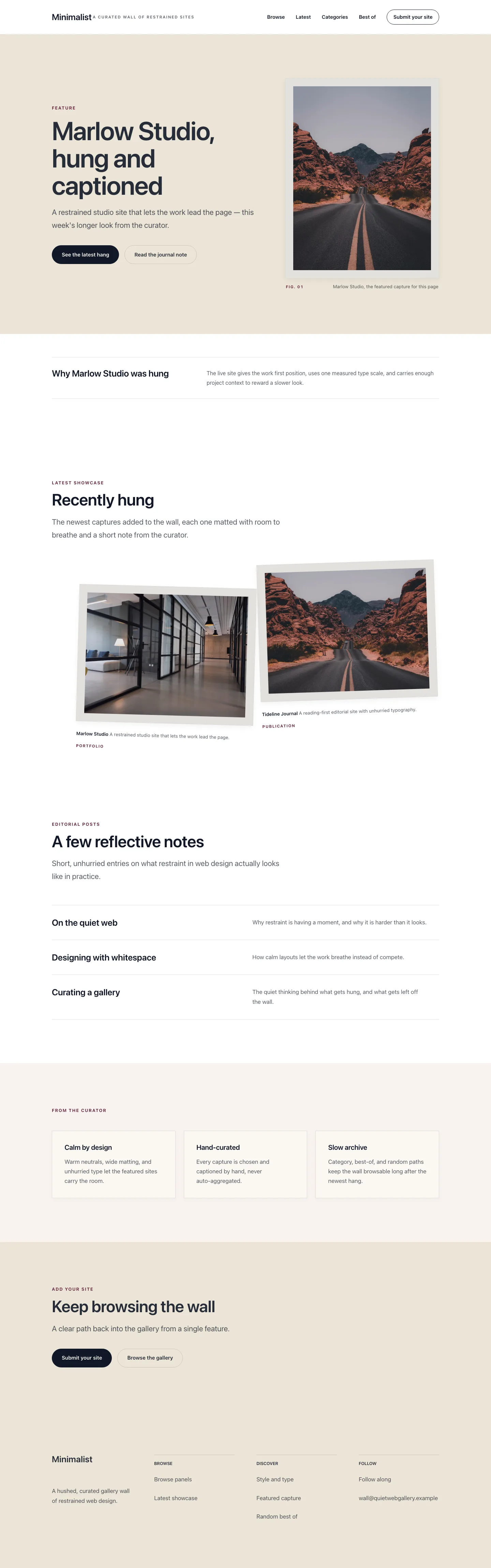 Minimalist Landing page