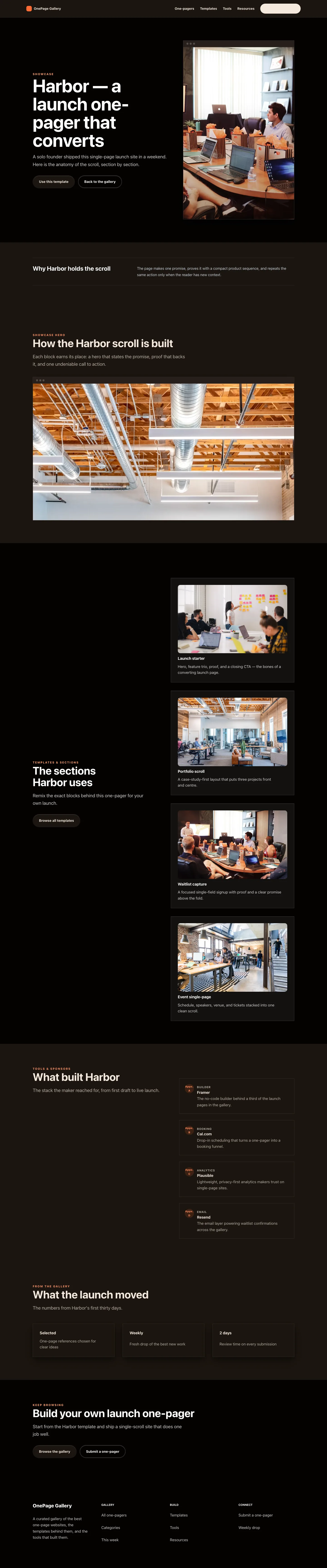 Onepage Landing page