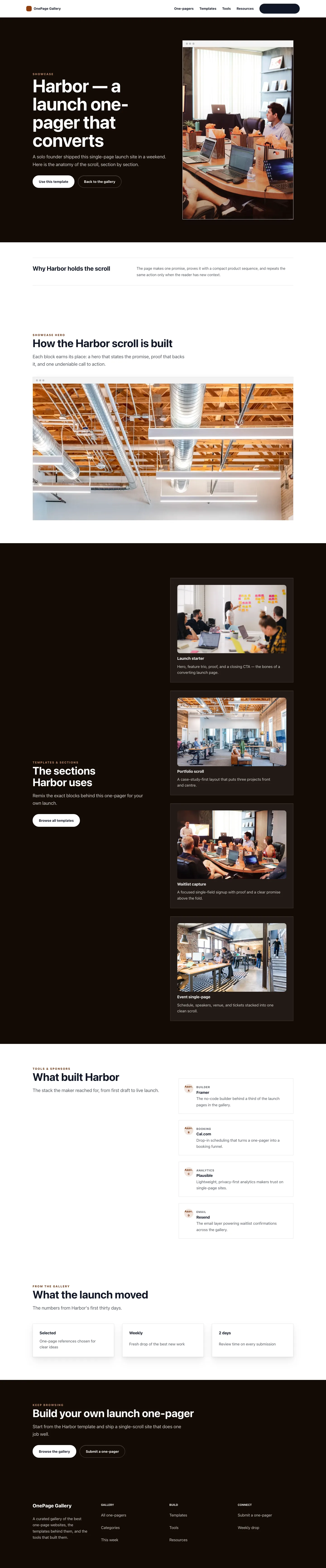 Onepage Landing page