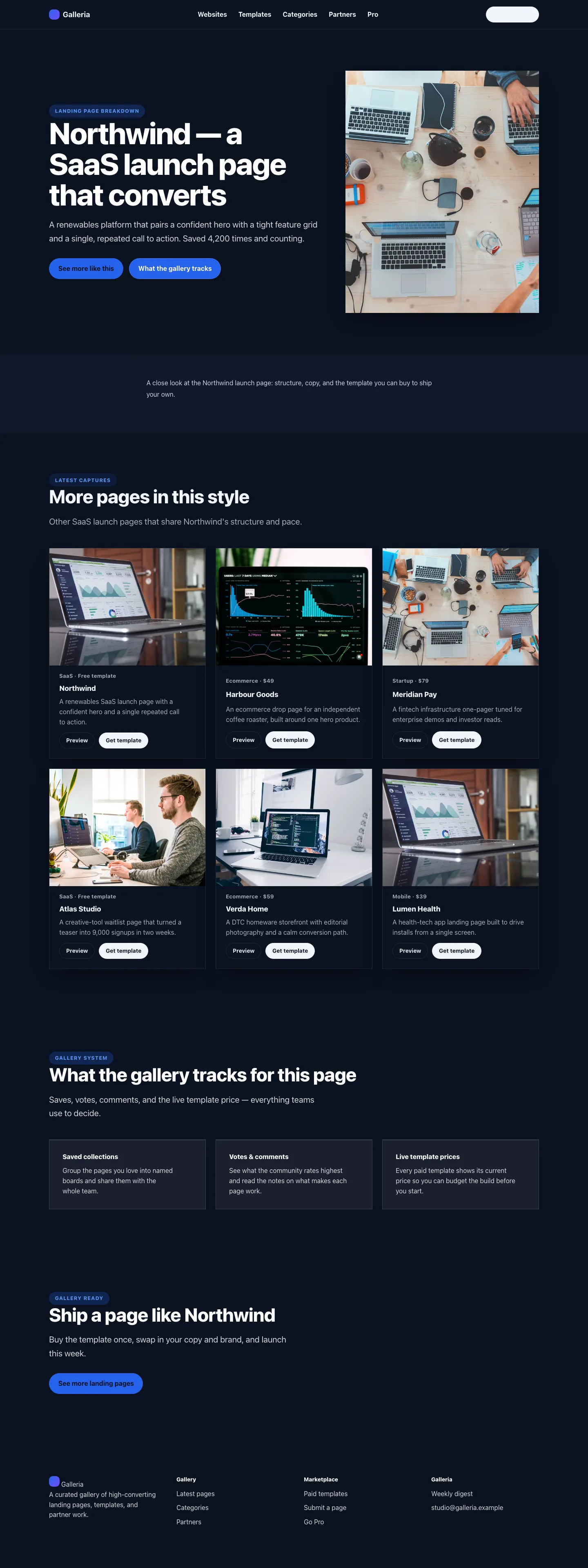 SaaS Landing page